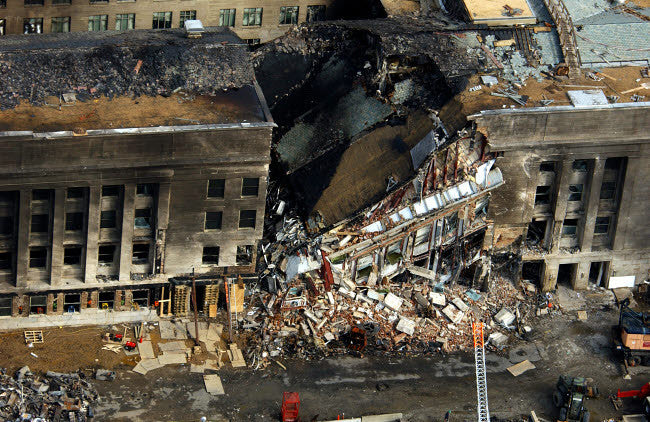 Aerial View of the Pentagon Terrorist Attack Fine Art Print by Stocktrek Images
