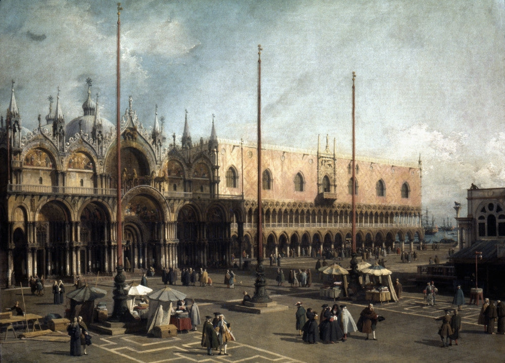 Canaletto: The Square of St. Mark's, Venice Canvas Print by Granger Collection