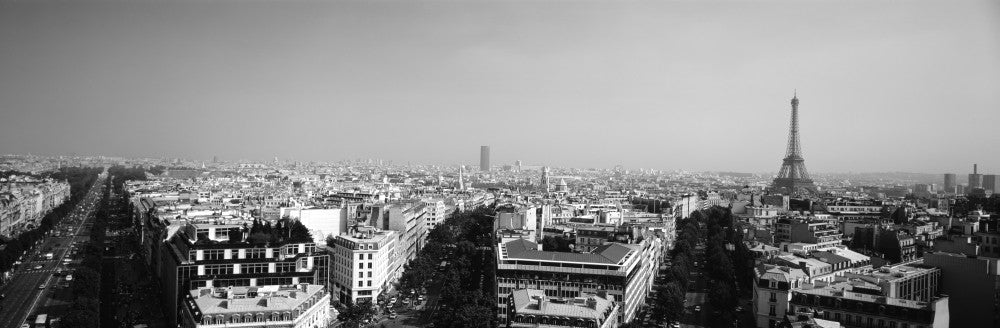 High Angle Cityscape of Paris Fine Art Print