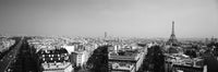 High Angle Cityscape of Paris Fine Art Print