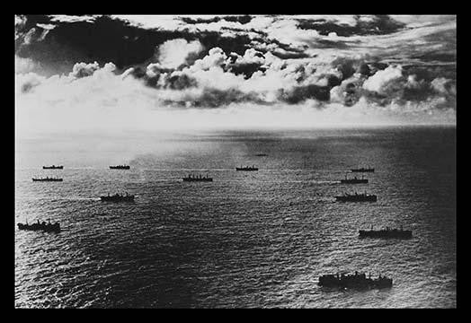 Liberty Ships Convoy Poster Print by U.S. Navy