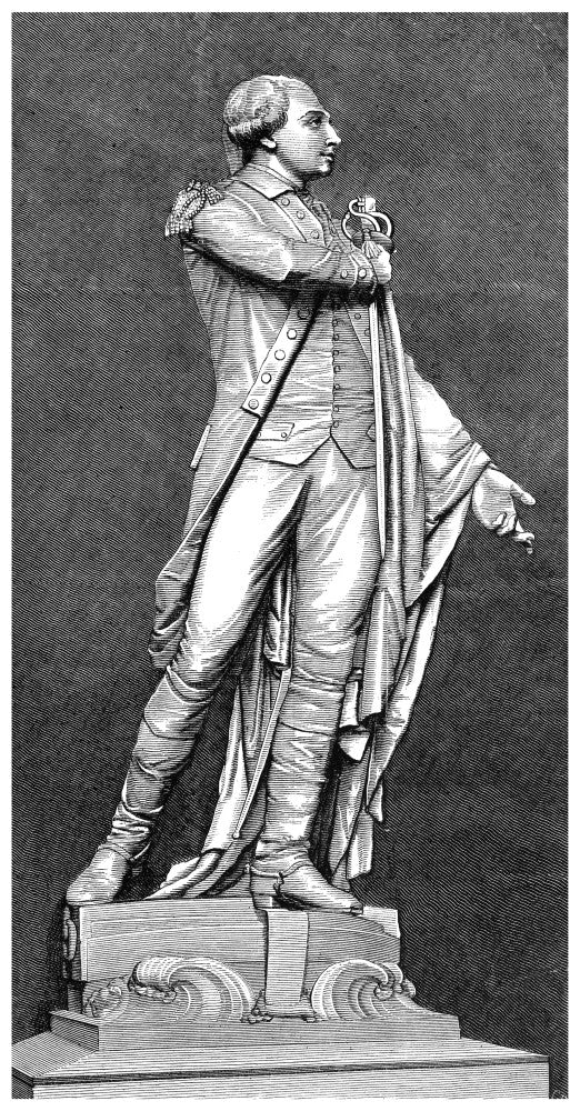 Marquis De Lafayette Statue Fine Art Print by Frederic-Auguste Bartholdi