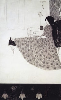 Seated Woman Fine Art Poster Print by Aubrey Vincent Beardsley