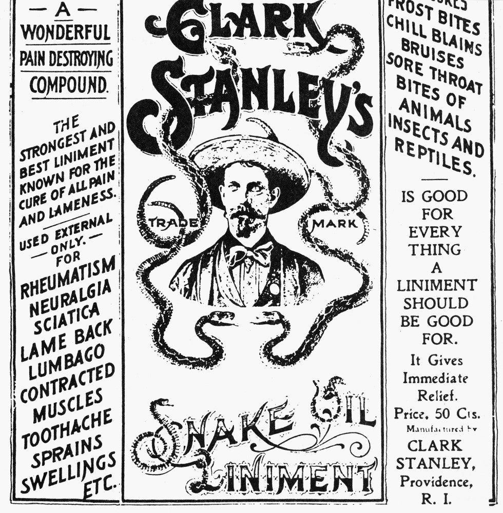 Clark Stanley's Snake Oil Liniment Patent Medicine Advertisement - Fine Art Print
