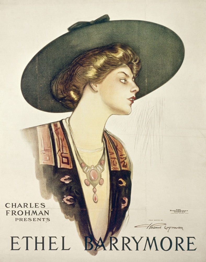Ethel Barrymore Lithographic Poster Print - Early 20th Century