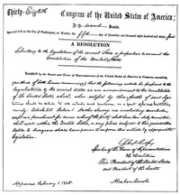 13th Amendment Congressional Resolution Fine Art Print by Granger Collection
