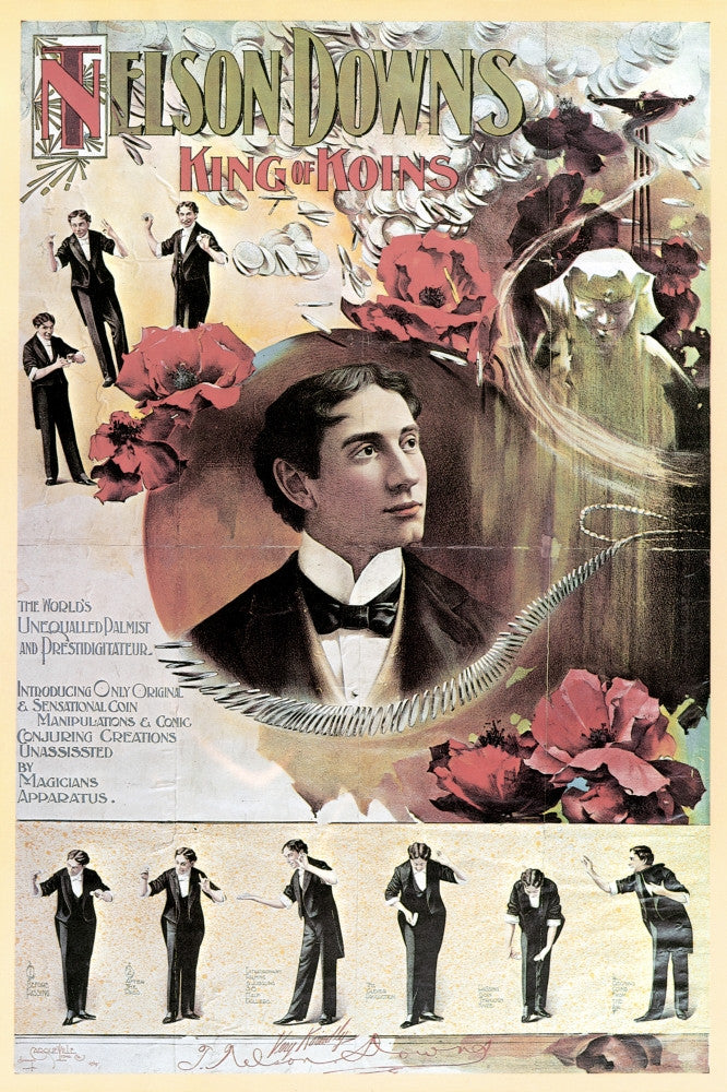 Thomas Nelson Downs 'King of Koins' Lithograph Poster Print (c. 1900)