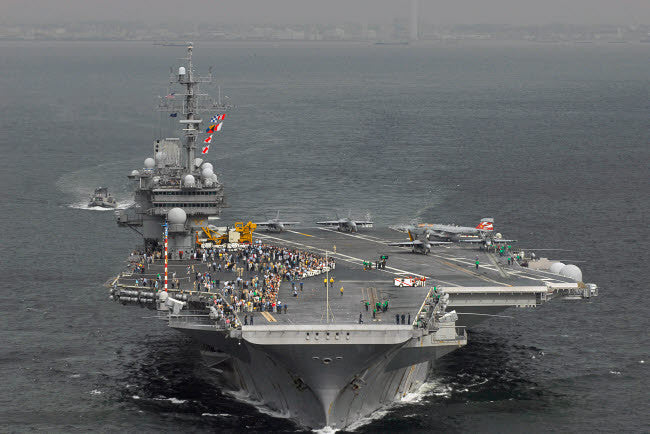 USS Kitty Hawk Fine Art Print by Stocktrek Images
