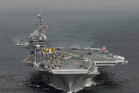 USS Kitty Hawk Fine Art Print by Stocktrek Images