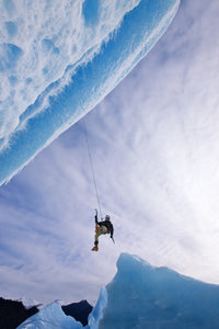 Ice Climber Poster Print - Mendenhall Lake, Alaska by John Hyde