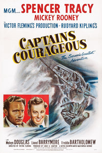 Captains Courageous Movie Poster Art Print featuring Spencer Tracy and Mickey Rooney