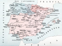 Historical Map of Spain During the Muslim Occupation by Ken Welsh