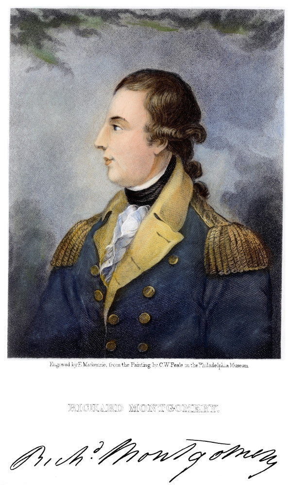 Richard Montgomery Revolutionary Officer Steel Engraving Poster Print
