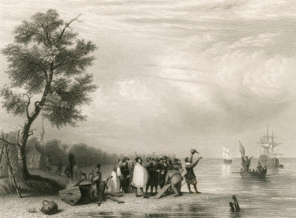 Landing at Jamestown, 1600's Fine Art Print by Science Source