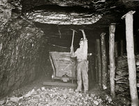 Coal Mining in Tunnel Fine Art Print - Multiple Sizes Available