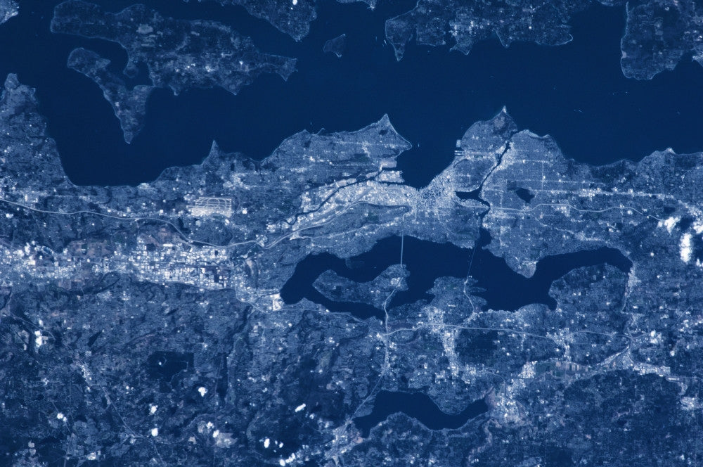 Satellite View of Seattle Poster Print by Panoramic Images