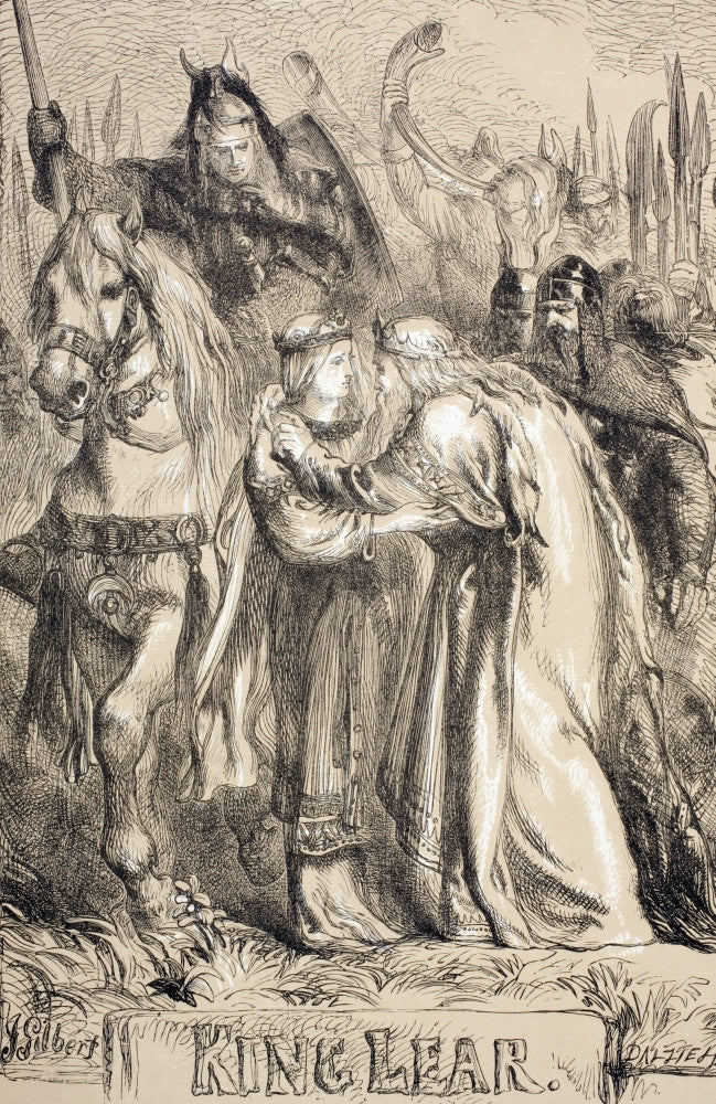 King Lear Illustration by Sir John Gilbert - Fine Art Print (22x36, 11x18)