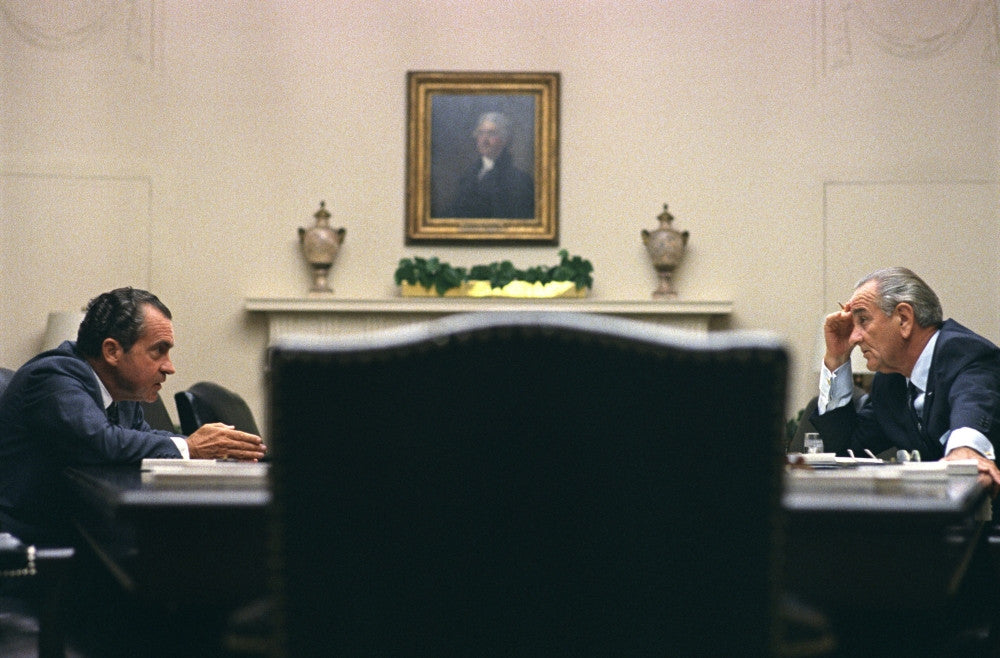 President Lyndon Johnson and Richard Nixon 1968 Campaign Poster Print