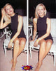 Cheryl Ladd Black Mini Dress Photo Print - Split Image