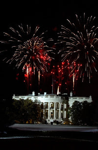 Fireworks Over the White House Fine Art Print by Stocktrek Images