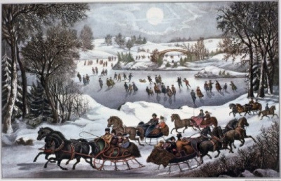 Central Park in Winter Fine Art Print by Currier & Ives
