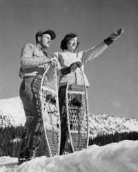 Young Couple Holding Snowshoes Fine Art Print