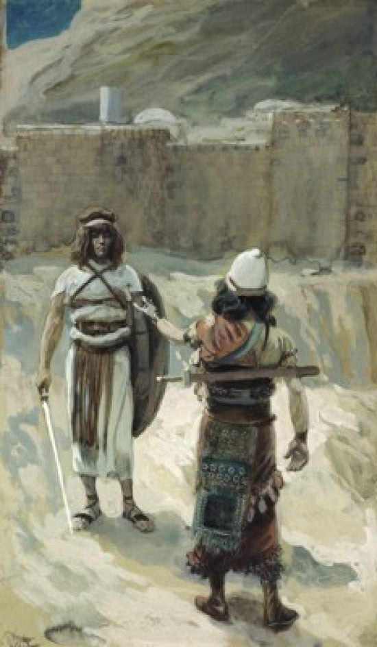 Joshua and the Angel Before Jericho Fine Art Print by James J. Tissot