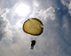 A Paratrooper Descends Through the Sky Fine Art Print by Stocktrek Images