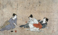 Three Drunken Women Fine Art Print by Torii Kuyonobu (C.1787)