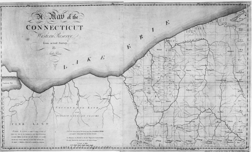 Connecticut Western Reserve Historical Map Fine Art Print