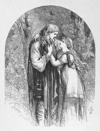 Cymbeline Wood Engraving Print by Sir John Gilbert - 1881
