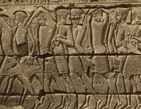 Bas-relief of Men at the Great Temple of Medinet-Abou Fine Art Print