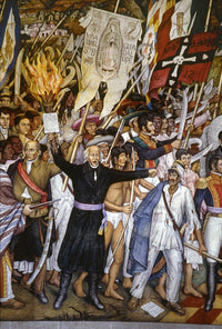 The Cry of Dolores Mural Detail Fine Art Print by Juan O'Gorman