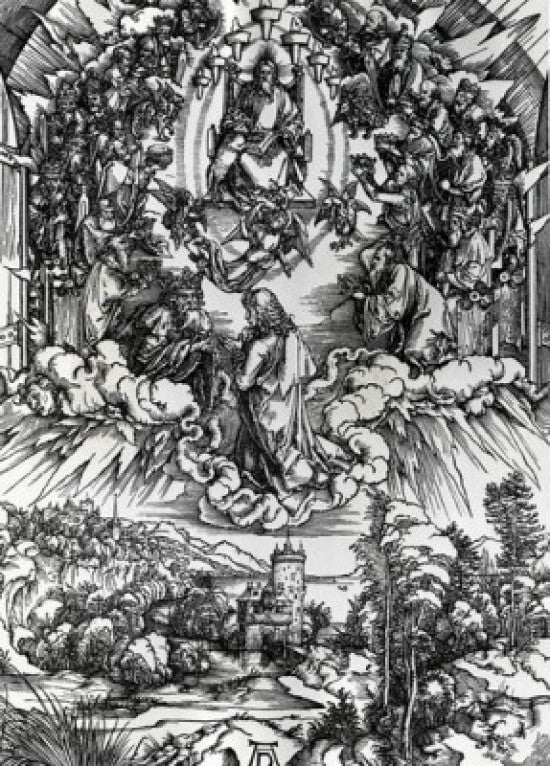 St. John Before God and Elders Fine Art Print by Albrecht Durer