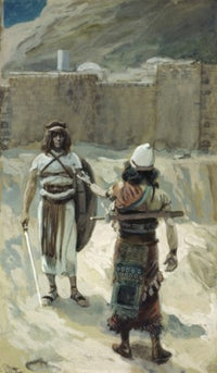 Joshua and the Angel Before Jericho Fine Art Print by James J. Tissot