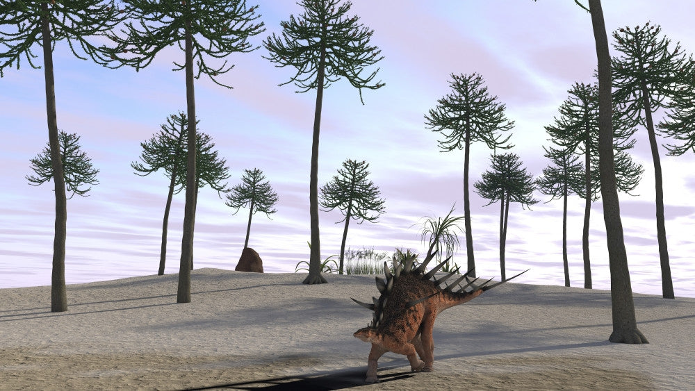 Kentrosaurus Prehistoric Landscape Fine Art Print
