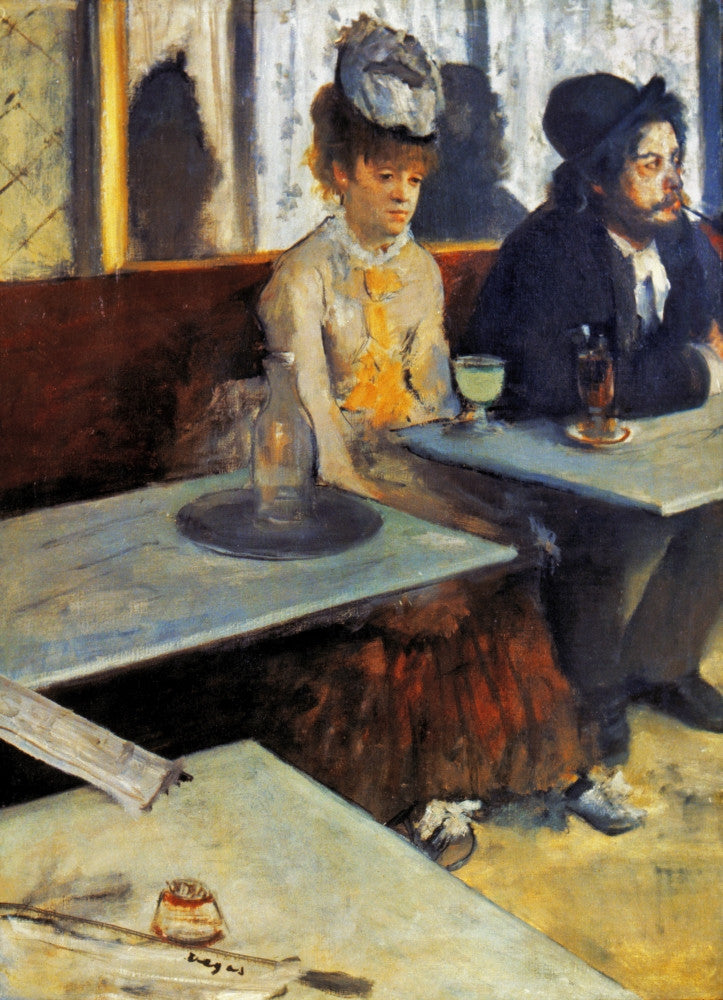 Degas Absinthe Café Fine Art Print - At The Café, 1873