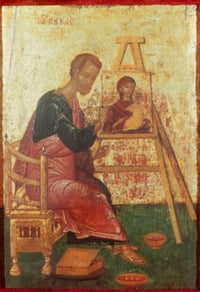 Saint Luke Painting the Blessed Virgin Fine Art Print by Michael Damaskenos