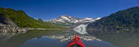 Kayaking in Shoup Bay with Shoup Glacier Fine Art Print by Kevin G. Smith