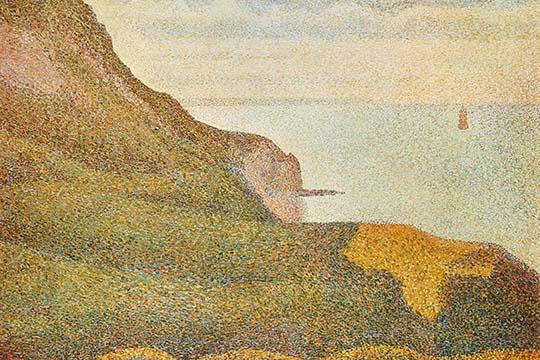 Cranes at the Port of Bessin Fine Art Print by George Seurat