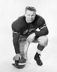 Football Player Kneeling with Helmet Fine Art Print