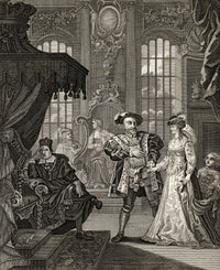 Henry VIII and Anne Boleyn Fine Art Print Engraved by T. Cooke