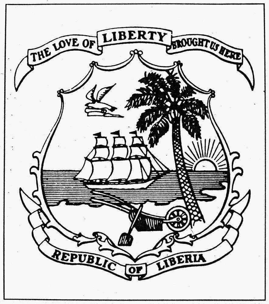 Liberian Coat of Arms Fine Art Print by Granger Collection