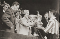 King George VI and Queen Elizabeth Presenting the Cup to Raich Carter - Fine Art Print by Hilary Jane Morgan