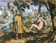 Arrival of Amerigo Vespucci in the New World Engraving by Theodoor Galle