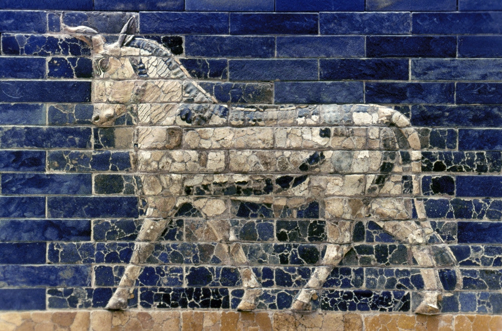Babylon Enamel Brick Bull Fine Art Print - Ishtar Gate Replica