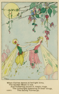 Fairies Dancing At Twilight Fine Art Print by Mary Evans