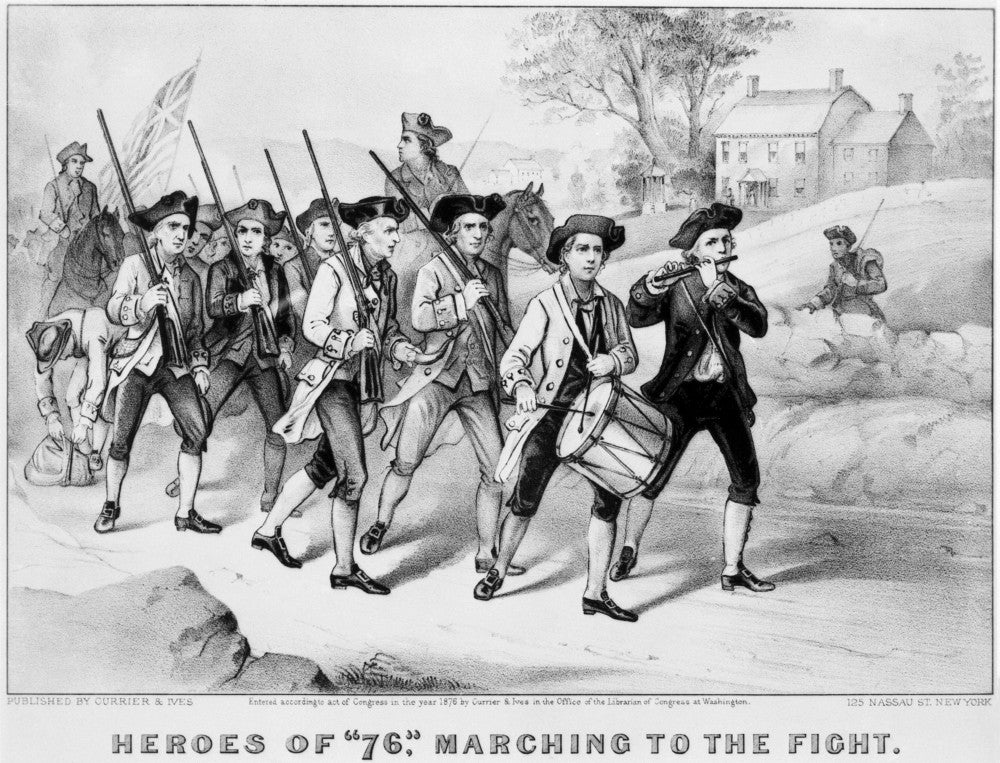 Minutemen: Heroes of 1776 Lithograph by Currier & Ives