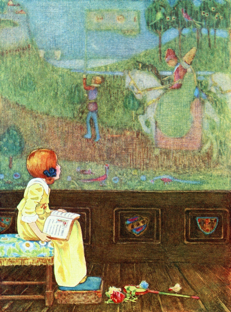 Faded Tapestry Illustration Fine Art Print by Hilary Jane Morgan