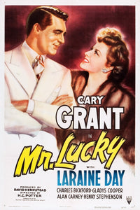 Mr. Lucky U Movie Poster Art Print Featuring Cary Grant and Laraine Day (1943)